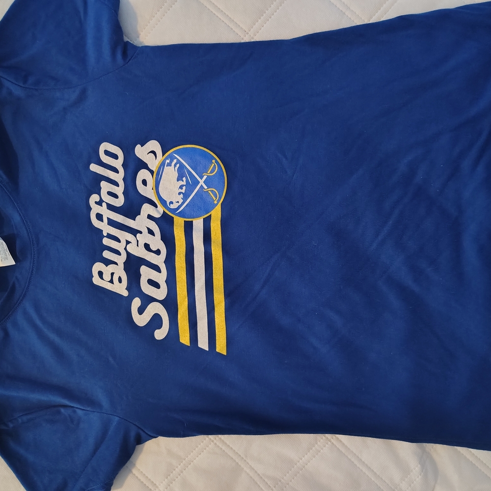 NHL Blue and Yellow Buffalo Sabres Short Sleeve Tee